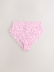 Pastel High Rise High Leg Floral Lace Knickers 5 Pack - Image 8 of 12