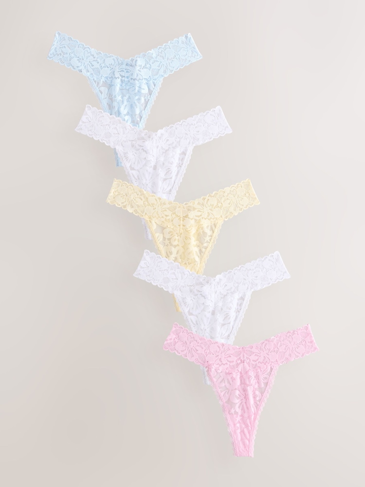 pastel - Culotte en dentelle Fleuri 5 Pack - Image 1 of 12