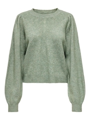 JDY Green Long Sleeve Fine Knit Jumper - Image 7 of 8