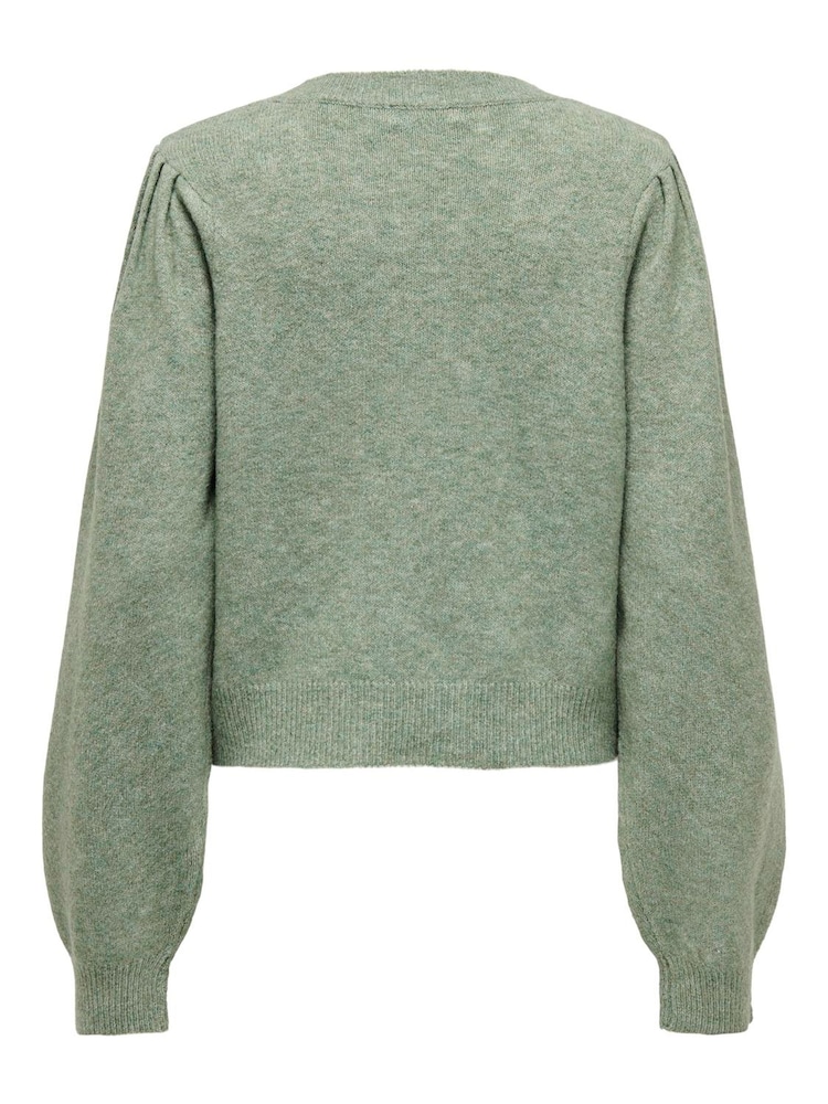 JDY Green Long Sleeve Fine Knit Jumper - Image 8 of 8
