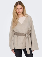 JDY Cream Wrap Kimono Soft Jacket - Image 1 of 8
