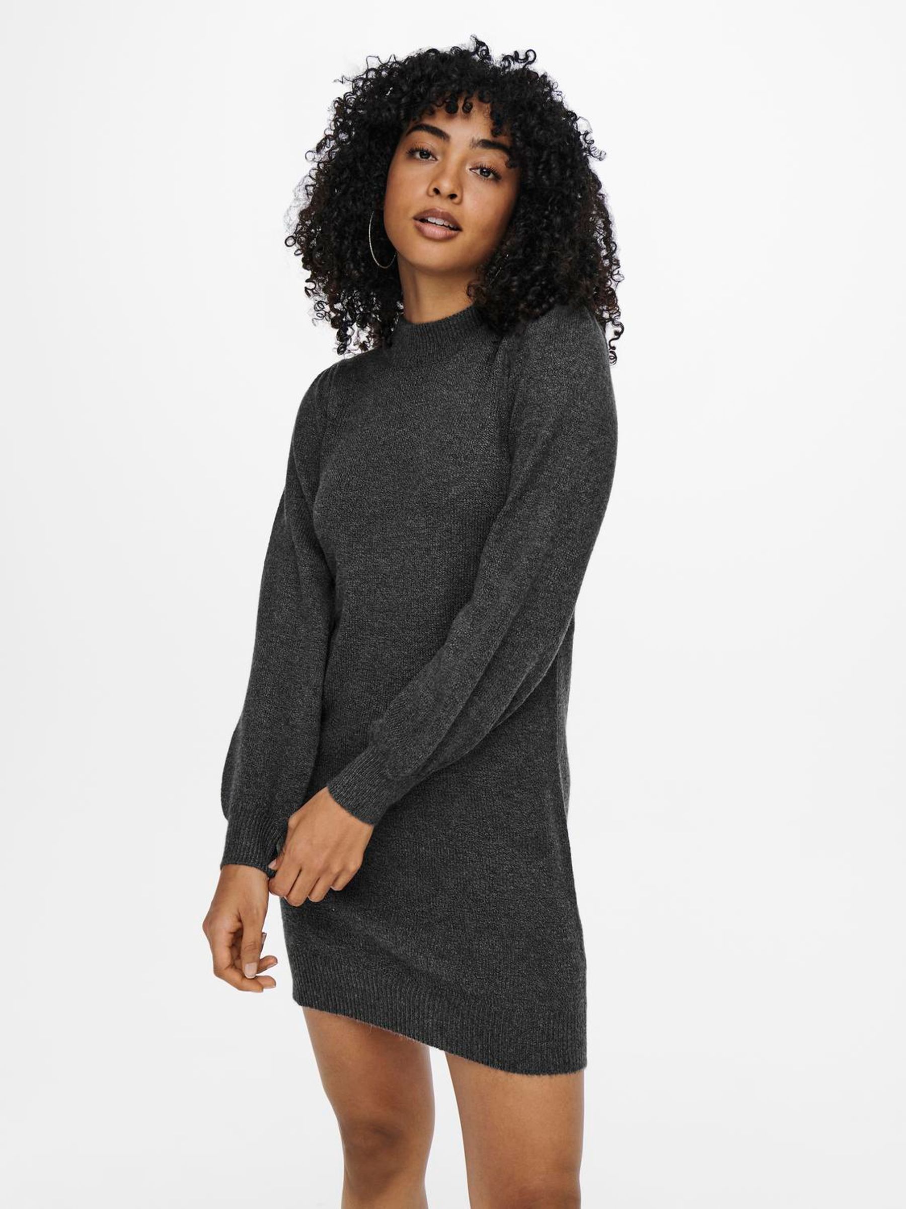 Buy JDY Grey High Neck Knitted Jumper Dress from Next Canada