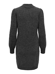 JDY Grey High Neck Knitted Jumper Dress - Image 5 of 5