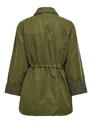 JDY Green Coated Barn 100% Cotton Jacket - Image 5 of 5