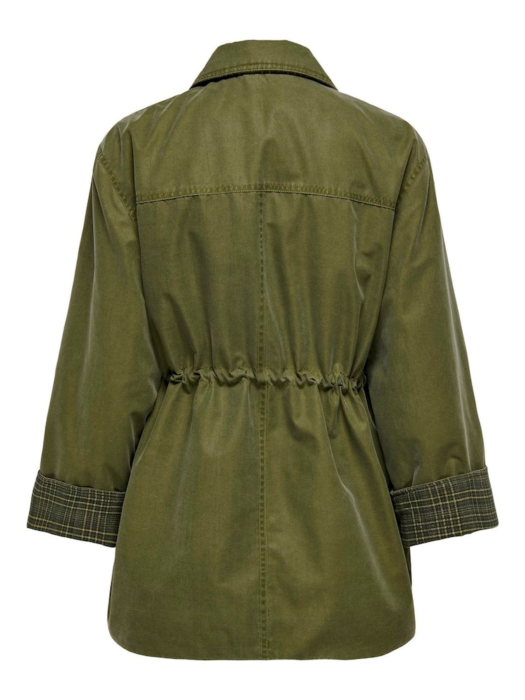 JDY Green Coated Barn 100% Cotton Jacket - Image 5 of 5