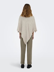 JDY Cream Roll Neck Poncho - Image 3 of 6