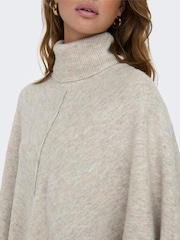 JDY Cream Roll Neck Poncho - Image 4 of 6