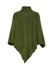 JDY Green Roll Neck Poncho - Image 2 of 2