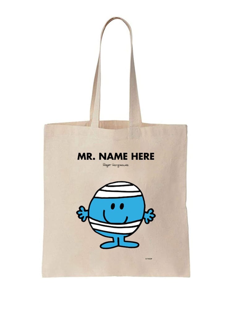 Star Editions Mr. Men Cream 100% Cotton Personalised Tote Bag - Image 3 of 3