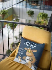 Star Editions Child Personalised Gruffalos Blue/Cream 100% Cotton Cushion - Image 3 of 3