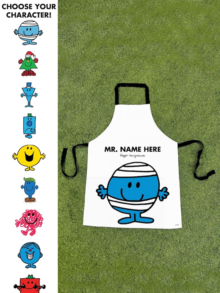 Star Editions Mr. Men Adults Personalised 100% Cotton White Apron - Image 4 of 4 Star Editions Mr. Men Adults Personalised 100% Cotton White Apron - Image 4 of 4