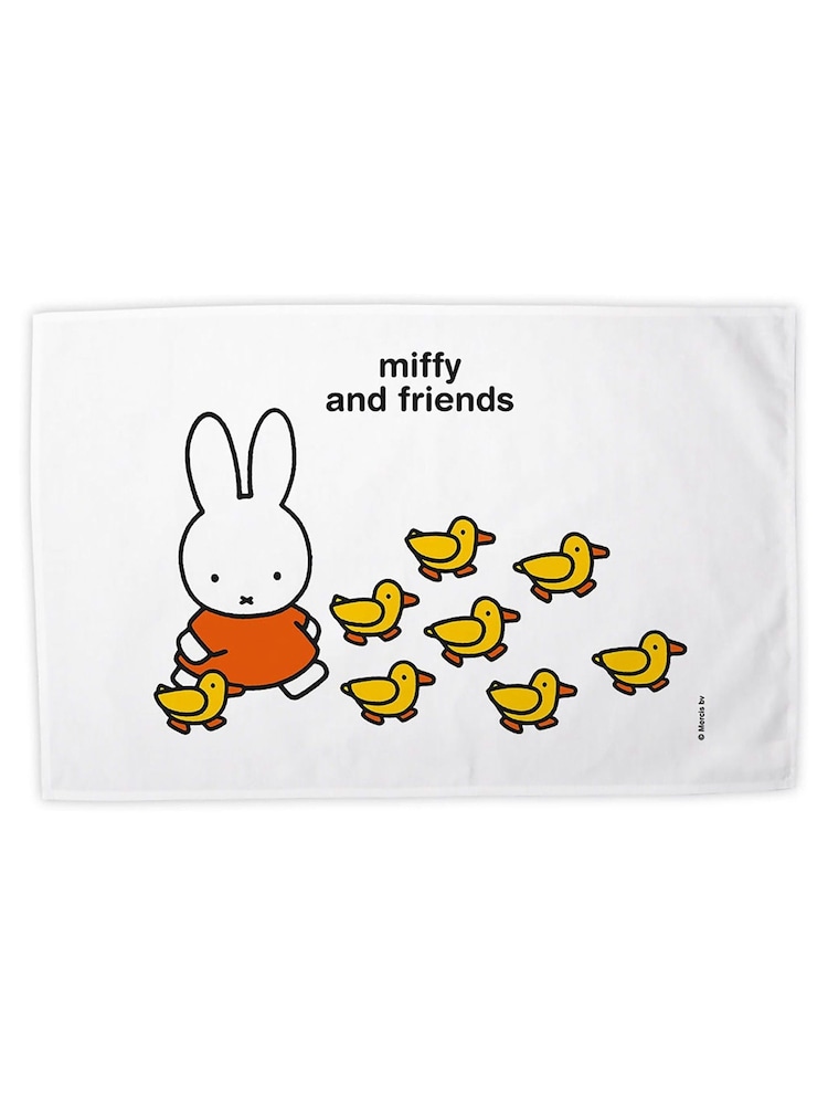Star Editions Personalised Miffy and Friends 100% Cotton Tea Towel - Image 1 of 2