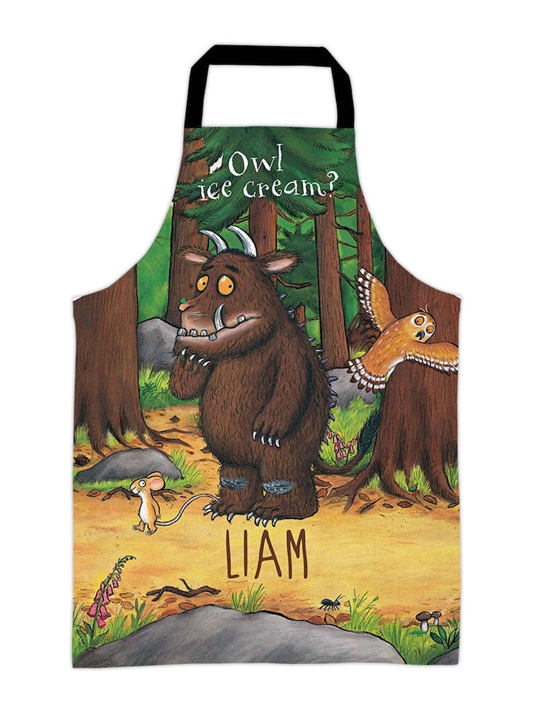 Star Editions Childrens 100% Cotton Personalised Deep Dark Wood Brown Apron - Image 1 of 2