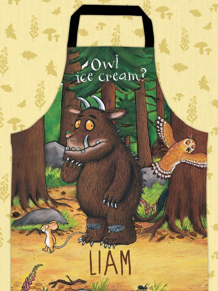 Star Editions Childrens 100% Cotton Personalised Deep Dark Wood Brown Apron - Image 2 of 2