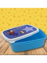 Star Editions Personalised Witch And Cat Room On The Broom Blue/Pink Lunch Box - Image 3 of 3