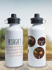 Star Editions Personalised "His eyes are orange, his tongue is black" Gruffalo White Water Bottle - Image 2 of 2
