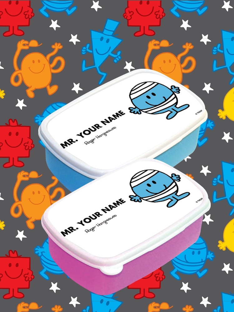 Star Editions Mr Men Personalised Blue/PinkLunch Box - Image 2 of 3