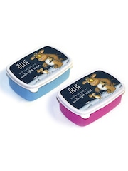 Star Editions Child Personalised Gruffalos Blue/Pink Lunch Box - Image 1 of 3