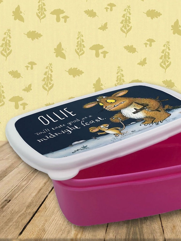 Star Editions Child Personalised Gruffalos Blue/Pink Lunch Box - Image 3 of 3