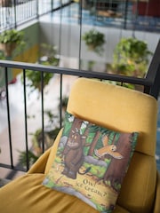Star Editions Personalised Owl Ice cream Gruffalo Green 100% Cotton Cushion - Image 2 of 3