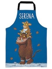 Star Editions Childrens Blue Personalised Gruffalos 100% Cotton Apron - Image 1 of 2