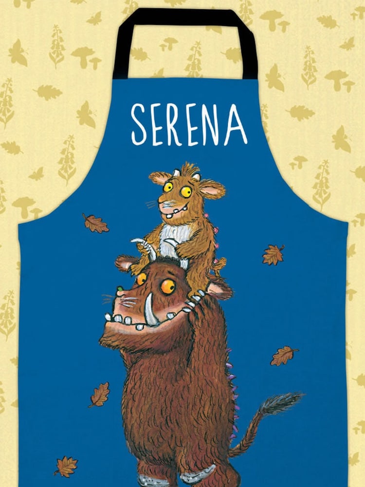 Star Editions Childrens Blue Personalised Gruffalos 100% Cotton Apron - Image 2 of 2