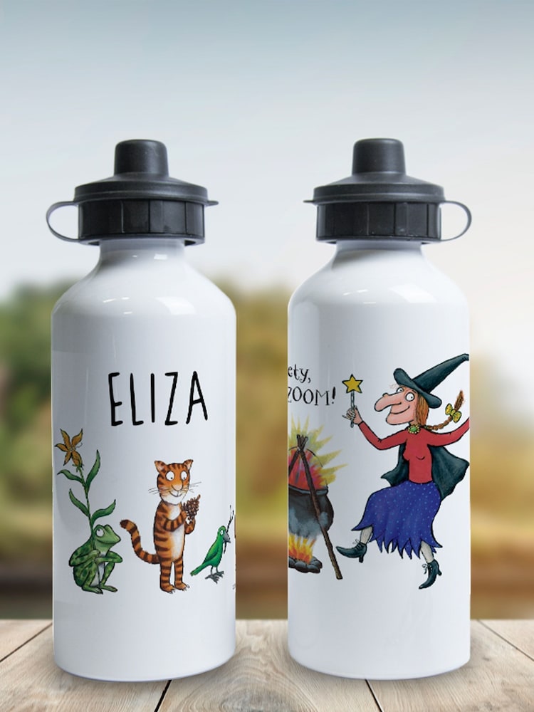 Star Editions Personalised ZOOM Room On The Broom White Water Bottle - Image 2 of 2