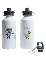 Star Editions Personalised "Duck for tea" Highway Rat White Water Bottle - Image 1 of 2