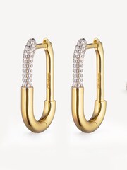 Otiumberg Gold Vermeil Pavé Staple Hoop - Image 1 of 4