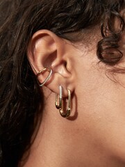 Otiumberg Gold Vermeil Pavé Staple Hoop - Image 2 of 4