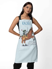 Star Editions Blue 100% Cotton Personalised Highway Rat Adults Apron - Image 1 of 4