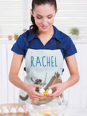 Star Editions Blue 100% Cotton Personalised Highway Rat Adults Apron - Image 2 of 4