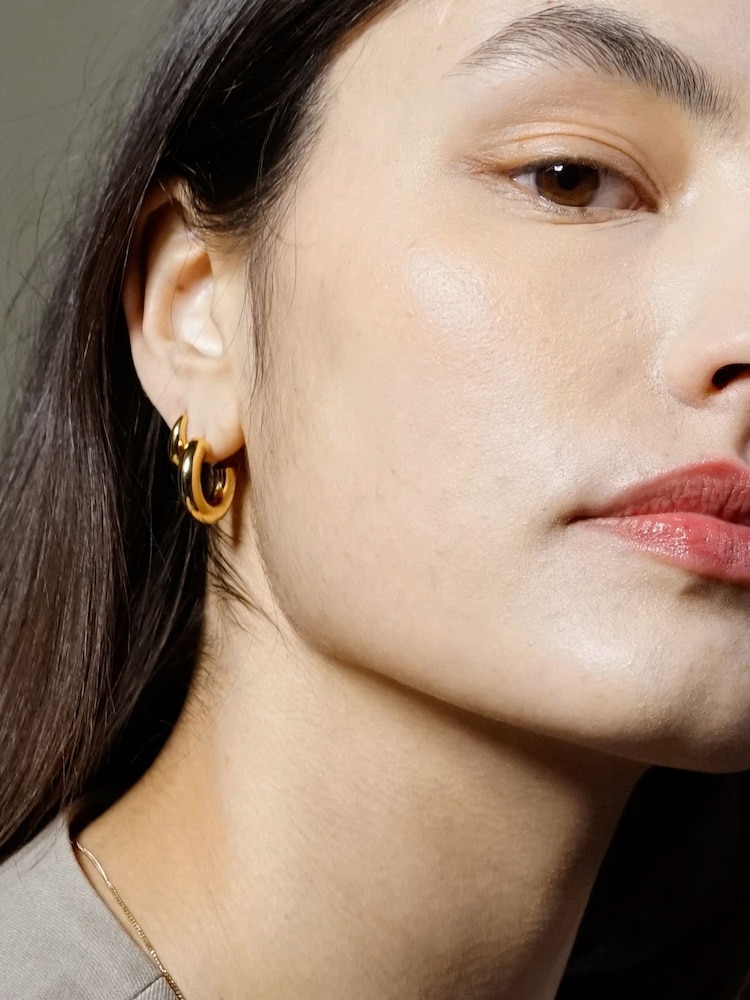 Otiumberg Gold Vermeil Mini Chunky Hoops - Image 4 of 4