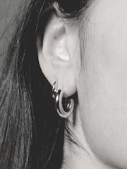 Otiumberg Sterling Silver Mini Chunky Hoops - Image 3 of 3