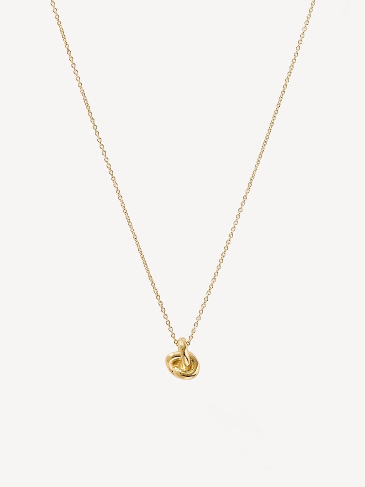 Otiumberg Gold Vermeil Mini Knot Necklace - Image 2 of 5 Otiumberg Gold Vermeil Mini Knot Necklace - Image 2 of 5