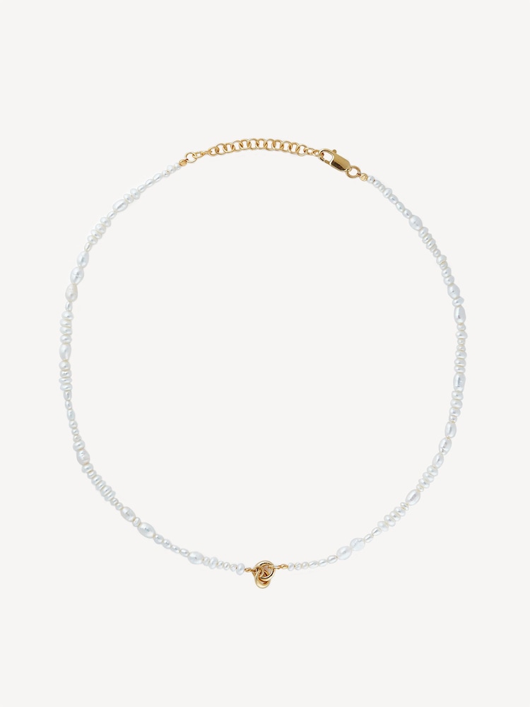 Otiumberg Gold Vermeil Pearl Link Up Necklace - Image 1 of 4