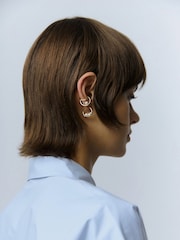 Otiumberg Gold Vermeil Trio Pearl Hoops - Image 3 of 4