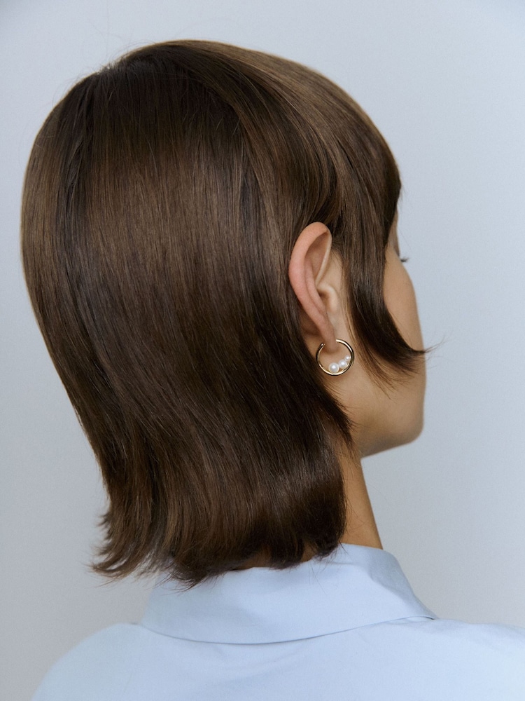 Otiumberg Gold Vermeil Trio Pearl Hoops - Image 4 of 4