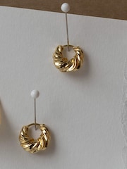 Otiumberg Gold Vermeil Mini Twisted Graduated Hoops - Image 2 of 3