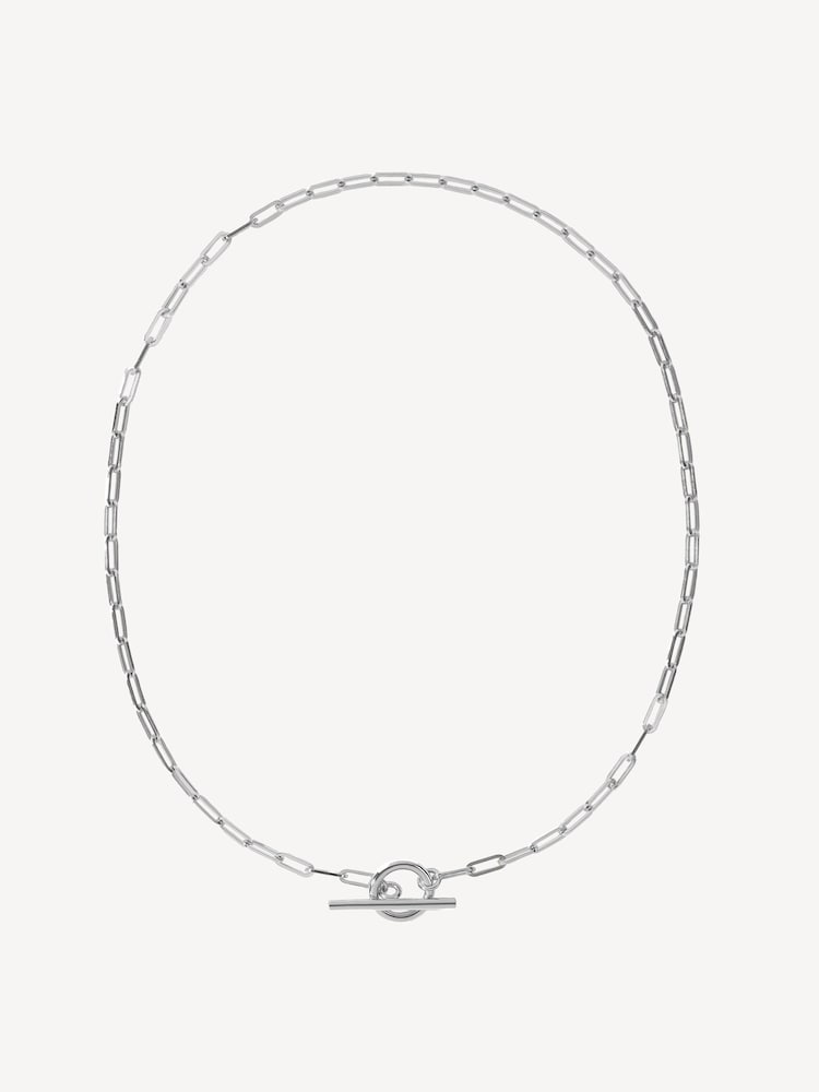 Plata de ley - Collar de eslabones pequeños Love de Otiumberg - Imagen 1 de 4