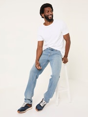 FatFace Light Vintage Blue Straight Fit Jeans - Image 1 of 7