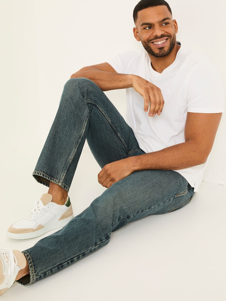 FatFace Denim Vintage Straight Fit Jeans - Image 3 of 5