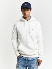 Alb - GANT Regular-Fit Shield Hoodie - Image 1 of 5