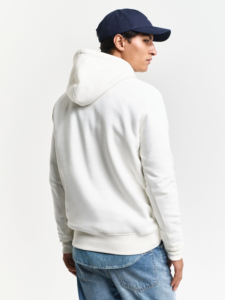 Alb - GANT Regular-Fit Shield Hoodie - Image 2 of 5