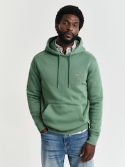Verde lumină - GANT Regular-Fit Shield Hoodie - Image 1 of 5