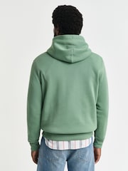 Verde lumină - GANT Regular-Fit Shield Hoodie - Image 2 of 5