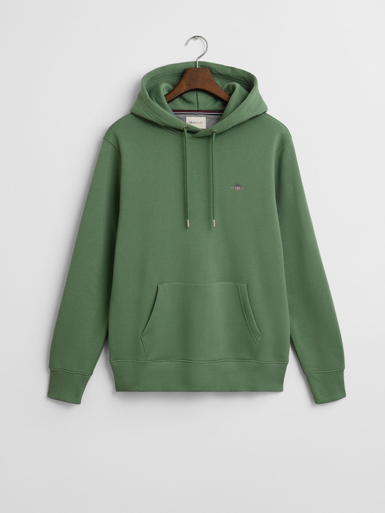 Verde lumină - GANT Regular-Fit Shield Hoodie - Image 5 of 5