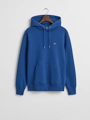 Albastru - GANT Regular Shield Logo 100% Cotton Hoodie - Image 5 of 5