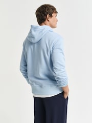 Albastru deschis - GANT Regular-Fit Shield Hoodie - Image 2 of 5