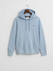 Albastru deschis - GANT Regular-Fit Shield Hoodie - Image 5 of 5